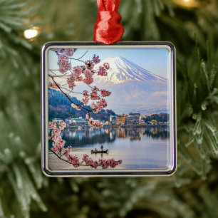 Blumen   Frühjahrskirsche blüht Japan Ornament Aus Metall