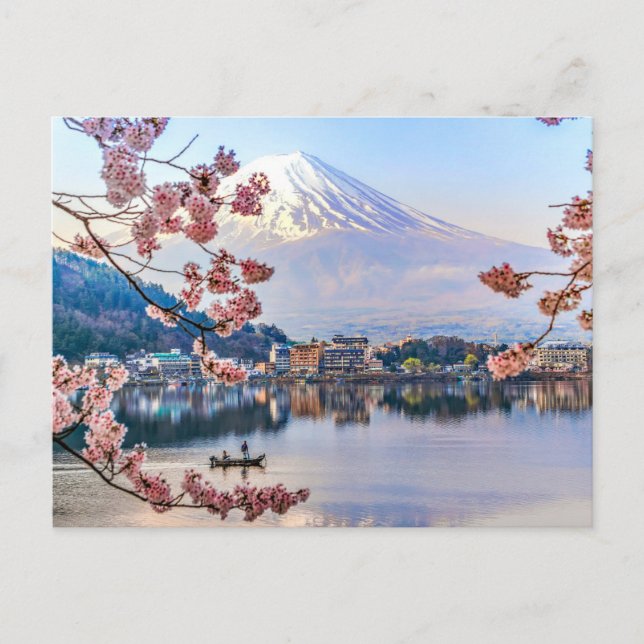 Blumen | Frühjahrskirsche blüht Japan Postkarte (Vorderseite)