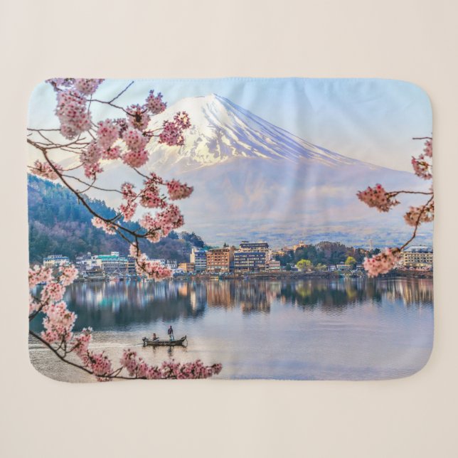 Blumen | Frühjahrskirsche blüht Japan Sherpadecke (Vorderseite (Horizontal))