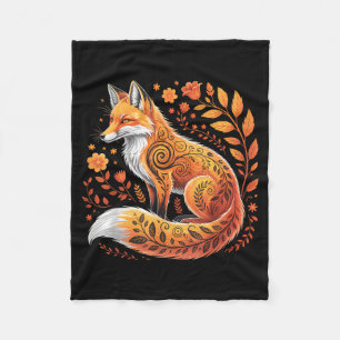 Blumen Fuchs Blumen Kunst Fuchs Im Herbst - Herbst Fleecedecke