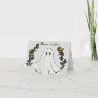 Blumen für Boo Wasserfarben-Grußkarte Karte