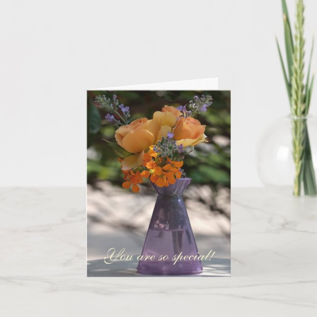 Blumen für Debbie Dankeskarte (Vorderseite)