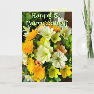 Blumen für den St. Patrick's Day Feiertagskarte