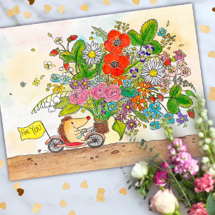Blumen für dich Postkarte von Nicole Janes