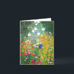 Blumen-Garten-Anmerkungs-Karte Gustav Klimt Karte<br><div class="desc">Blumen-Gartenanmerkungskarte Gustav Klimt. Ölmalerei auf Leinwand ab 1907. Abgeschlossen während seiner goldenen Phase, ist Blumen-Garten eine von Klimts berühmtesten Landschaftsmalereien. Die Sommerfarbexplosion weiter in dieser Arbeit mit einer schönen Mischung der orange, roten, lila, blauen, rosa und weißen Blüten. Ein großes Geschenk für Fans von Gustav Klimt, von Kunst nouveau, von...</div>