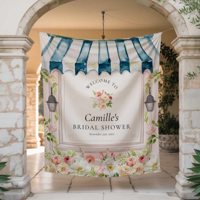 Blumen-Garten-Brautabschied-Willkommenshintergrund Wandteppich (Floral Garden Bridal Shower Photo Backdrop)