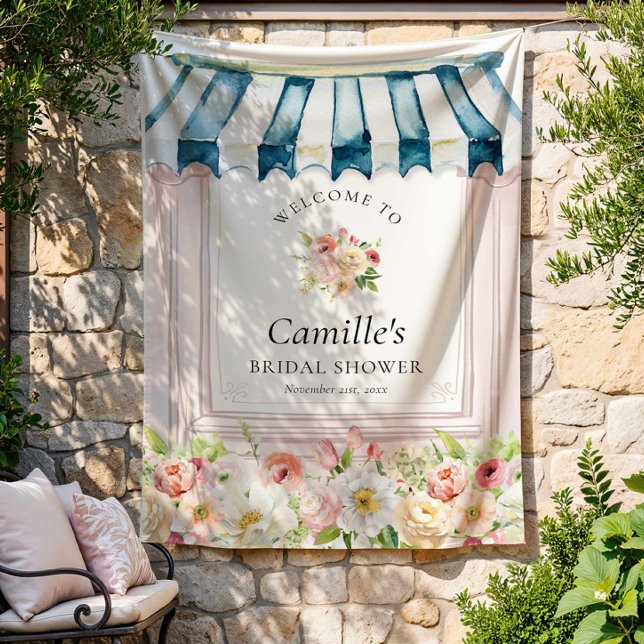 Blumen-Garten Brautparty-Banner Banner (Garden Bridal Shower Welcome Banner)