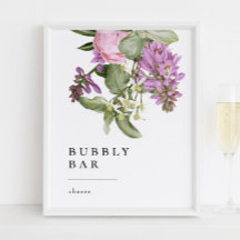 Blumen-Garten-Brautparty-Sprudel-Bar-Schild