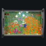 Blumen-Garten durch Gustav Klimt mit Blumen Serviertablett<br><div class="desc">Bauerngarten/Vintage Kunst des Blumen-Gartens/des Hütten-Gartens gemalt im Jahre 1905 vom österreichischem Symbolist u. von Kunst Nouveau Künstler Gustav Klimt (1862-1918).  Vintages Kunst-mit BlumenServiertablett.</div>