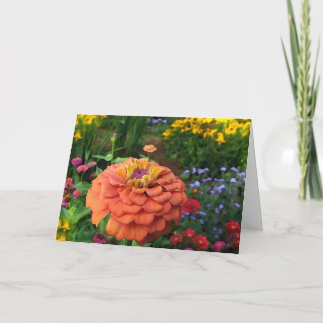 Blumen-Garten färbt Karte (Vorderseite)