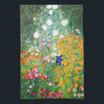 Blumen-Garten-Küchen-Tuch Gustav Klimt Geschirrtuch<br><div class="desc">Blumen-Gartenküchentuch Gustav Klimt. Ölmalerei auf Leinwand ab 1907. Abgeschlossen während seiner goldenen Phase, ist Blumen-Garten eine von Klimts berühmtesten Landschaftsmalereien. Die Sommerfarbexplosion weiter in dieser Arbeit mit einer schönen Mischung der orange, roten, lila, blauen, rosa und weißen Blüten. Ein großes Geschenk für Fans von Gustav Klimt, von Kunst nouveau, von...</div>