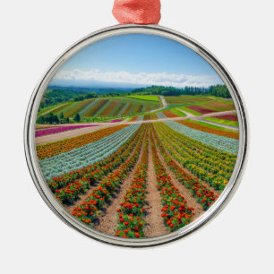 Blumen-Garten   Shikisai kein Oka Blumen-Bauernhof Ornament Aus Metall