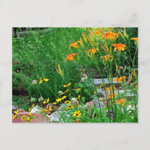 Blumen Gartenweg Foto Postkarte
