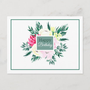 Blumen-Geburtstag Postkarte