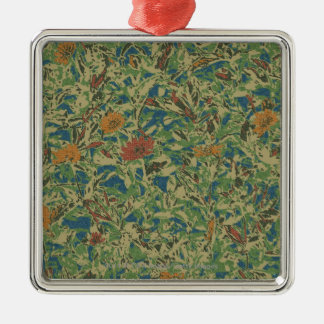 Blumen gegen Blatttarnungsmuster Ornament Aus Metall