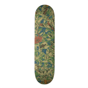 Blumen gegen Blatttarnungsmuster Skateboard
