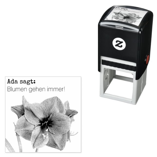 Blumen gehen immer permastempel (Beispiel)