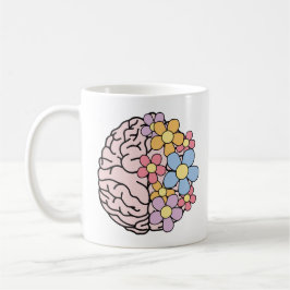 Blumen-Gehirn Geist Kaffeetasse