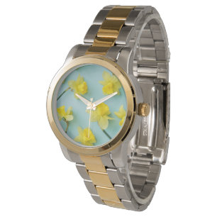Blumen   Gelbe Daffodien Armbanduhr
