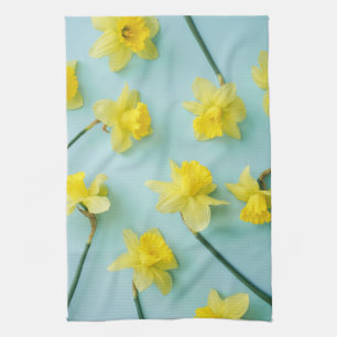 Blumen   Gelbe Daffodien Geschirrtuch