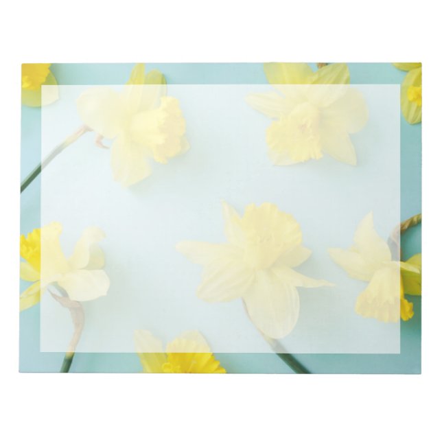 Blumen | Gelbe Daffodien Notizblock (Vorderseite)
