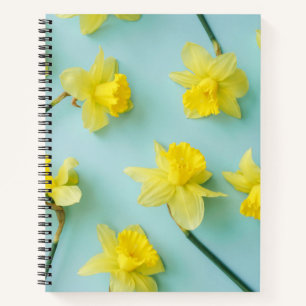 Blumen   Gelbe Daffodien Notizbuch