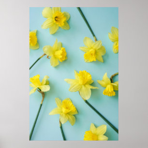 Blumen Gelbe Daffodien Poster