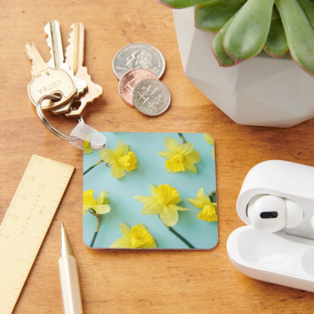 Blumen | Gelbe Daffodien Schlüsselanhänger (Schreibtisch)