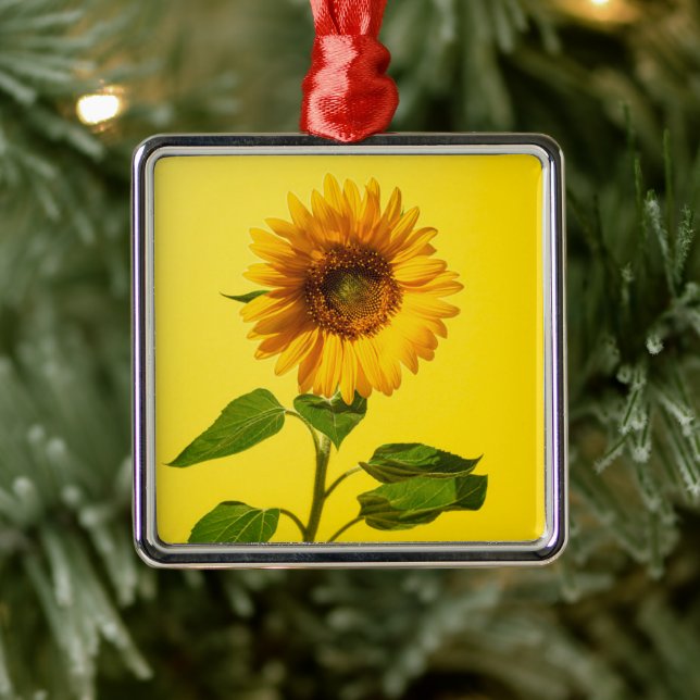 Blumen | Gelbe Sonnenblume Ornament Aus Metall (Baum)