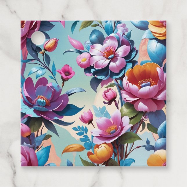 Blumen Geschenkanhänger (Vorderseite)