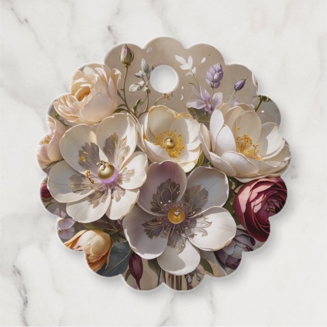 Blumen Geschenkanhänger (Vorderseite)