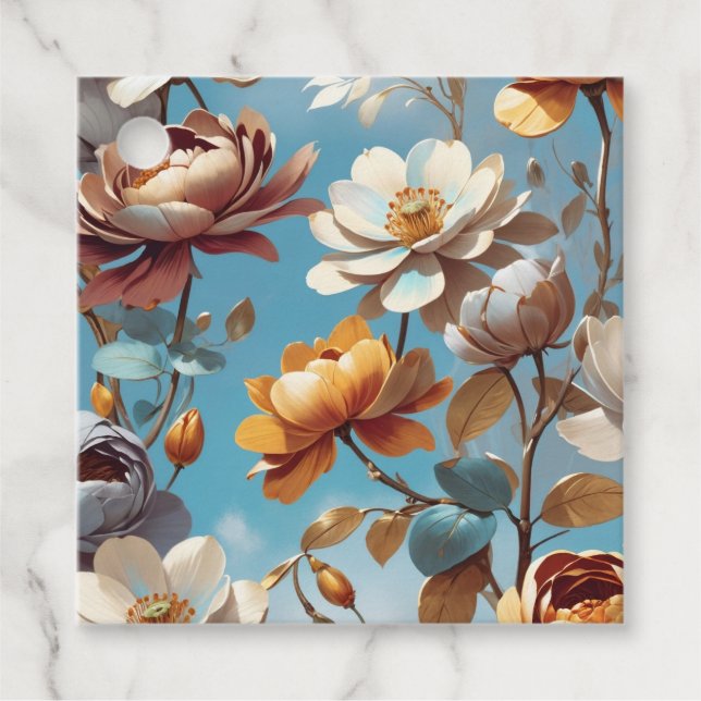 Blumen Geschenkanhänger (Vorderseite)