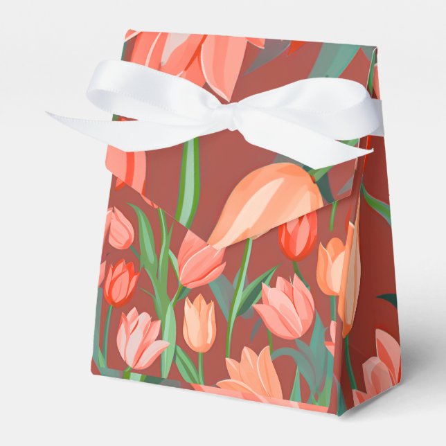 Blumen Geschenkbox | Verpackung für Hochzeitsgesch Geschenkschachtel (Vorderseite)