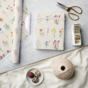 Blumen Geschenkpapier Elegante Natur Geschenkverpa