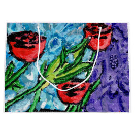 Blumen-Geschenktasche Große Geschenktüte