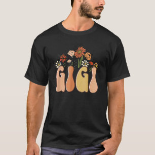 Blumen Gigi Retro Groovy Eine Dankbare Gigi Danksa T-Shirt
