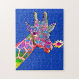 Blumen-Giraffe Puzzle