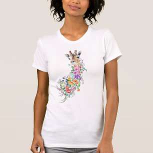 Blumen-Giraffen-T-Shirt T-Shirt