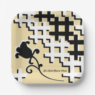 Blumen Gitter Papier Teller