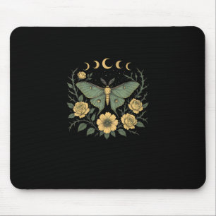 Blumen Goblincore-Motte und Schmetterling Cottagec Mousepad