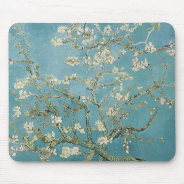 Blumen Gogh Niederlassungs-Mandel-Blüten-Natur Mousepad (Vorne)