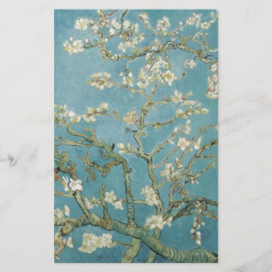 Blumen Gogh Zweige Mandelblüten Natur Briefpapier