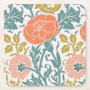 Blumen, Grafik Vintage-Kunst Rechteckiger Pappuntersetzer