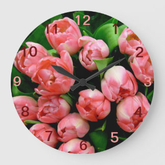 Blumen Große Wanduhr