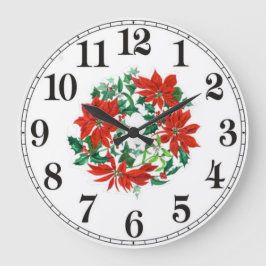 Blumen Große Wanduhr