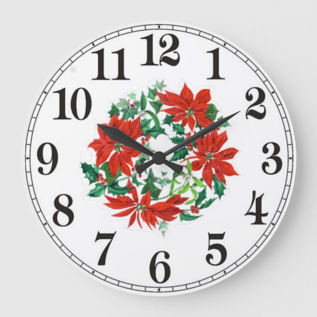 Blumen Große Wanduhr (Vorderseite)