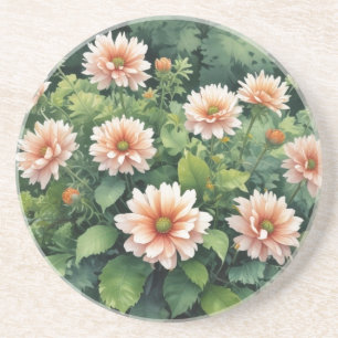 Blumen Grün Elegante Aquarellmalerei Getränkeuntersetzer