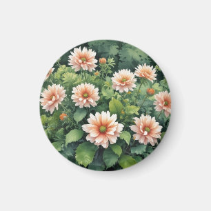 Blumen Grün Elegante Aquarellmalerei Magnet