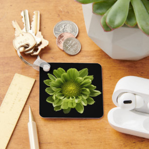 Blumen   Grünes Chrysanthemum Schlüsselanhänger