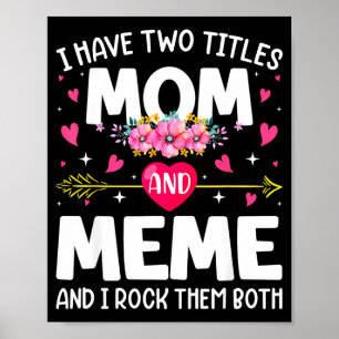 Blumen haben zwei Titel Mutti & Meme Muttertag Poster